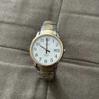 Timex Vintage Easy Reader Indiglo Date Watch with 2 Tone Stretch Band