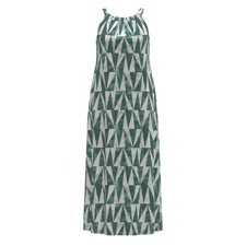 LuLaRoe Resort - Sandy Halter Neck Maxi Dress - Tropical Green & White - Large