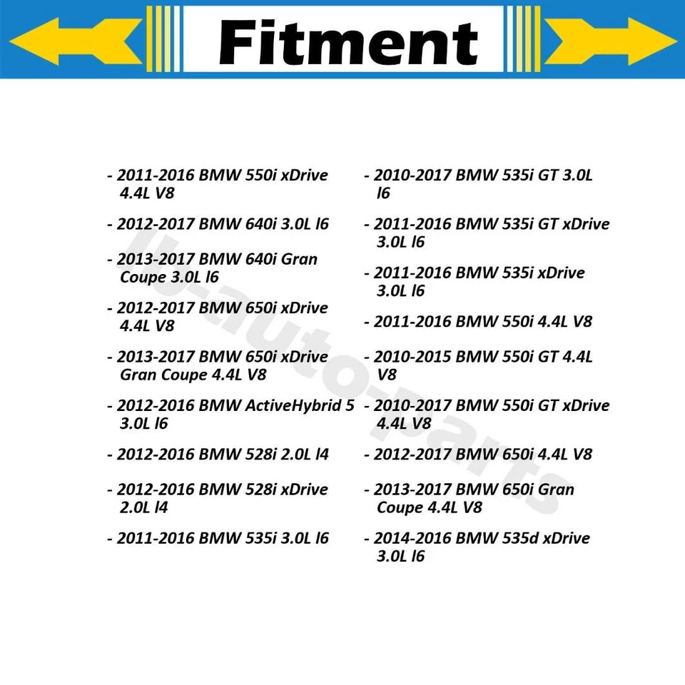 4X Manguera de línea de freno delantero trasero Sunsong para BMW 528i 2011 2012 2013 2014 2015 Foto 2 de 4