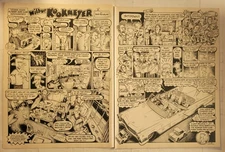 2-Page WILBUR KOOKMEYER Surf Cartoon by Bob Penuelas (Slasher Surf HQ)