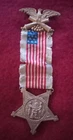 ORIGINAL CIVIL WAR GAR UNION VETERAN MEMBERSHIP BADGE MEDAL RIBBON NUMBERED