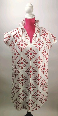 Never A Wallflower Vicki Short Sleeve Dress  Seashell Print W/ Pockets Size S
