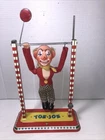 Vintage 50s Ohio Art TOE JOE Tin Litho Manual Acrobat Action Toy Flips & Spins!