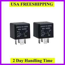 2 Pack Car Relay 4 Pin 12V 40 Amp Model No : JD2912-1H-12VDC 40A 14VDC, Car R...