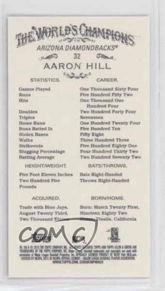 2013 Topps Allen & Ginter's Mini Black Border Cal Ripken Jr #118 HOF - Image 2 of 2