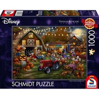 Schmidt Spiele 58048 Thomas Kinkade Studios Mickey And Minnie Pumpkin Festival 1