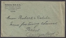 AMBALA, INDIA ~ MERCK MEDICINES Sold by Basheshar Nath & Co. ~ 1934 to Switz.