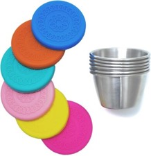 6Pack 2.4Oz Small Condiment Containers with Lids, Salad Dressing Container to Go