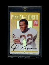 RARE 1999 Passing the Torch SP JIM BROWN AUTO! Cleveland Browns ON CARD 