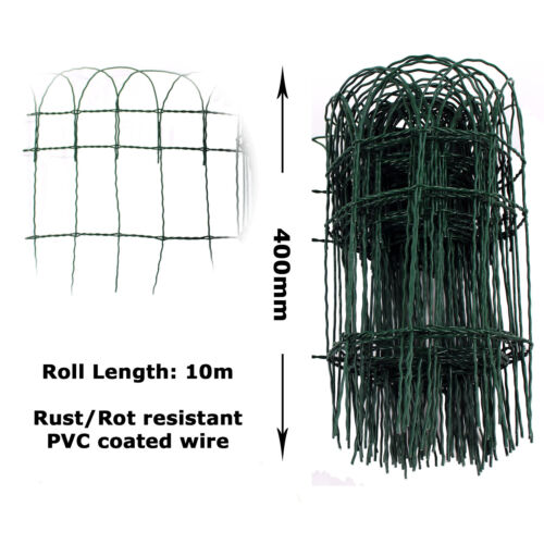 Lawn Edging Garden Border Fence Green PVC Coated Wire Edge Fencing 10m - Picture 35 of 44