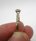 10K Yellow Gold 21 Diamond Halo Engagement Ring Size 7 [R271] — photo 7