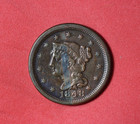 1848- Braided Hair Large One Cent #P27479 — photo 1