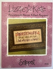 Lizzie  Kate Snippet Cross Stitch Pattern Chart, Housework, #S81