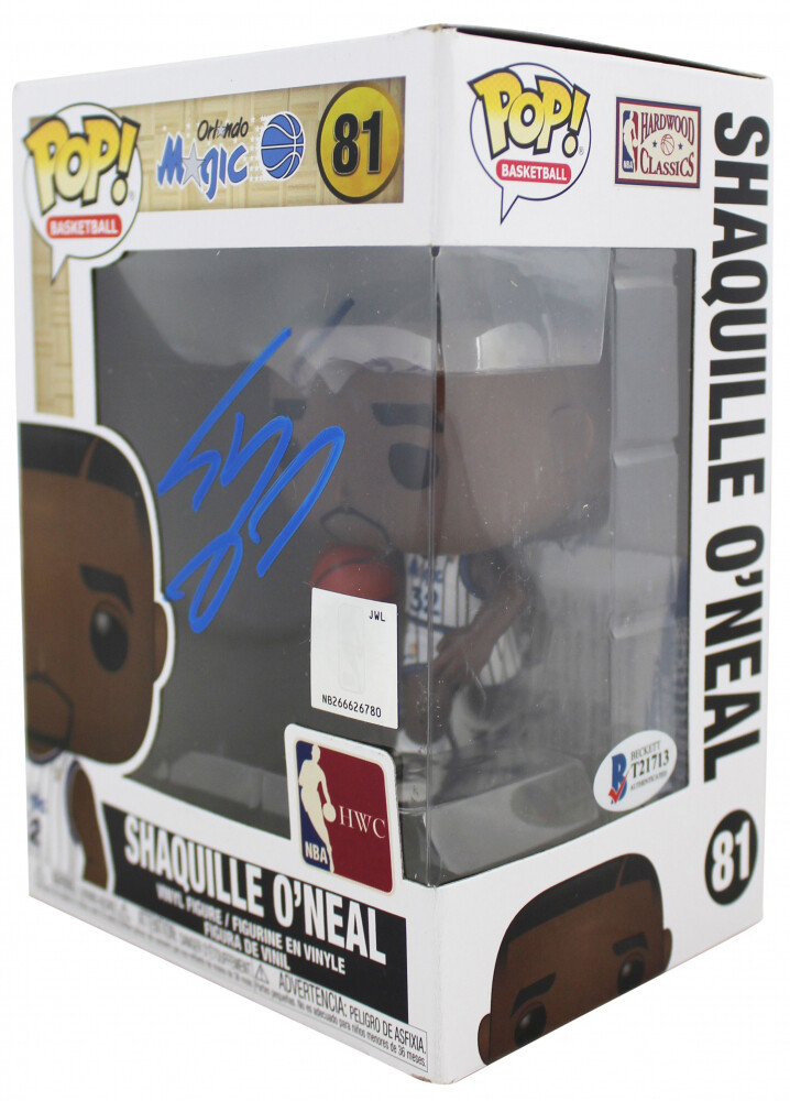 SHAQUILLE O'NEAL SIGNED IN BLUE SHAQ FUNKO POP! VINYL FIGURE #81 w