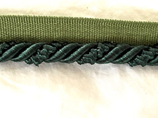 6 yards Dark Green Twisted Decorative Rope Cord with Lip Cord