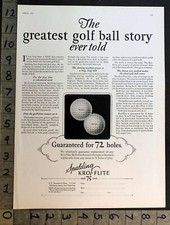 1927 SPORTING MEN GOLF A.G. SPALDING KRO-FLITE BALL NEW YORK EQUIPMENT AD FC8650