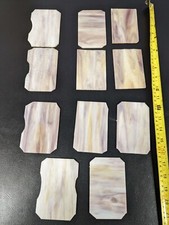 Frosted Stained Glass Lamp Panels - 1960's