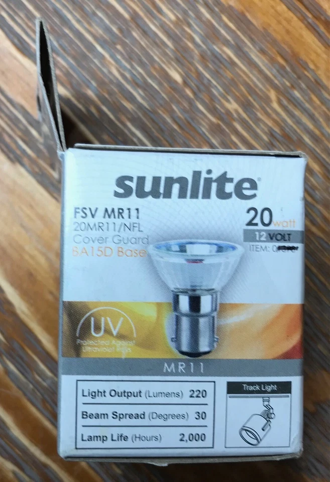 Sunlite 20 Watt 12 Volt FSV MR11/CG/DC/NFL/12V UV Lamp NEW - Image 4 of 4