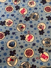 Fabric Lot Blue Mod Bags 4 Yards 20 In 54 W Blue Linen Spring Summer Clothes