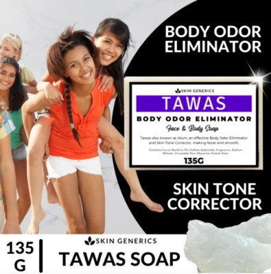 Skin Generics TAWAS Body Odor Eliminator Whitening Face & Body Soap 135g |  eBay