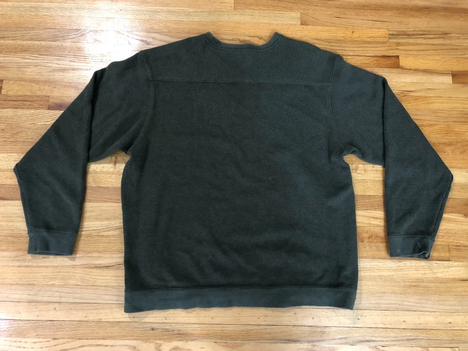 Sudadera L.L.Bean Para Hombre Grande Negra 100% Algodón Manga Larga Cuello Redondo Pullover Foto 2 de 4