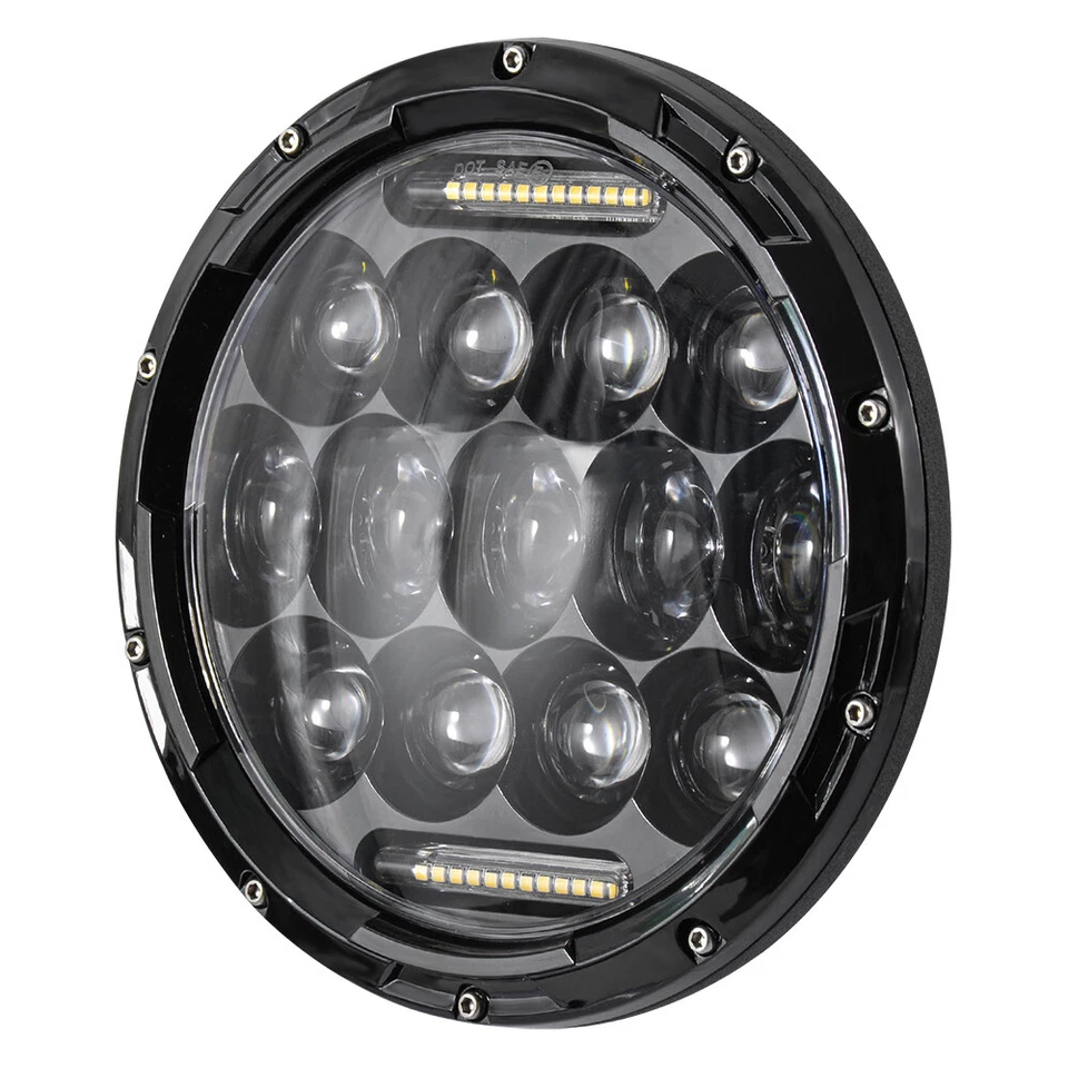 For Kawasaki LTD 454 1986 7" LED Headlight Hi/Lo Beam DRL 6500K Liamp IP65 US - Image 3 of 4