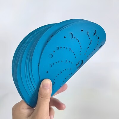 3M Hookit 36184 P800 Blue Sandpaper Disc Multi-hole 6in