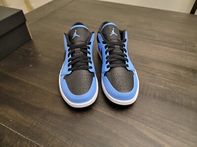 air jordan 1 low university blue black outfit