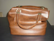 Borsone vintage grande borsa da viaggio complemento moda accessorio similpelle