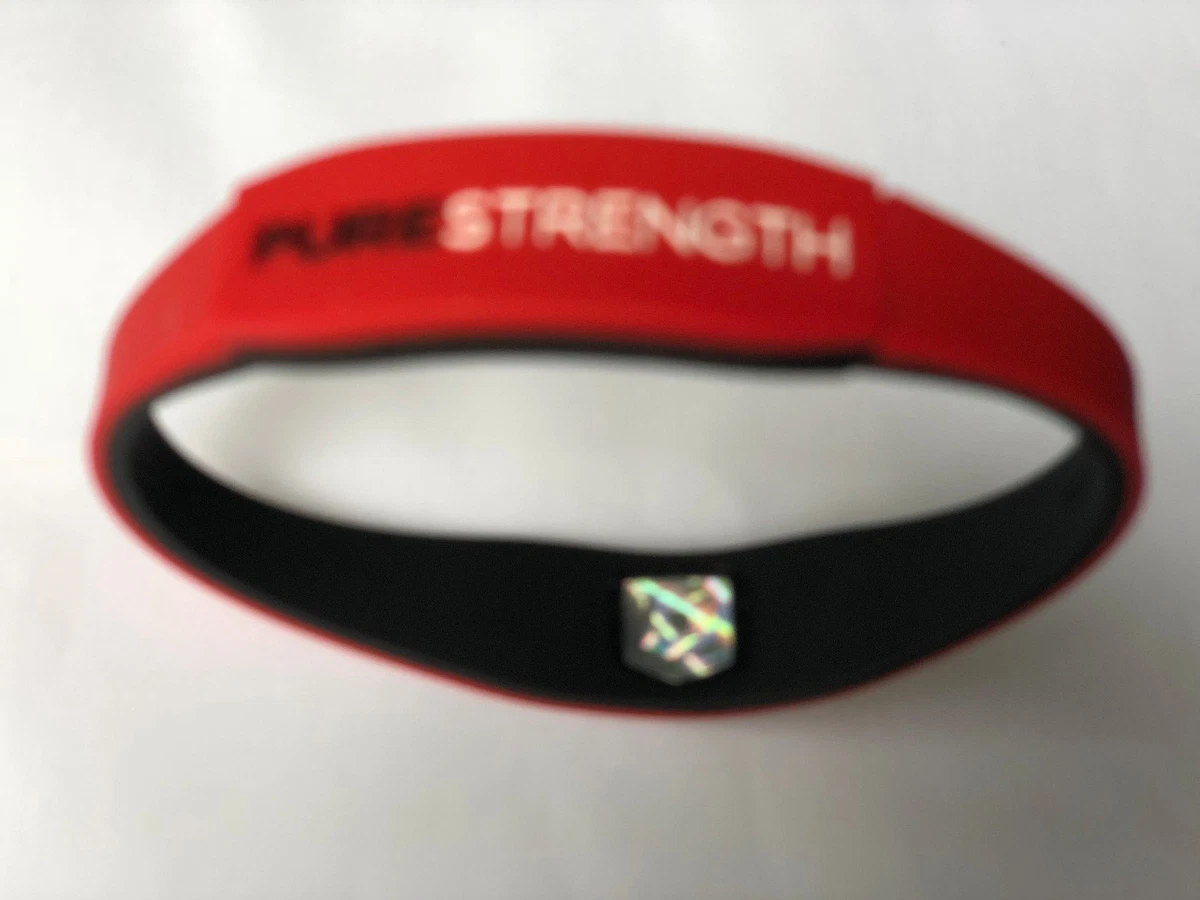 PureStrength Pure Series Ion Charged Wristband Black White Red