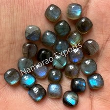 Natural Labradorite Cushion 8x8 mm to 20x20 mm Cabochon Loose Gemstone Lot