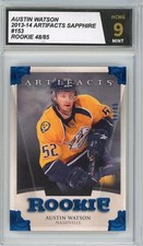2013-14 Upper Deck Artifacts Sapphire Austin Watson 48/85 Rookie Graded HCWG 9 