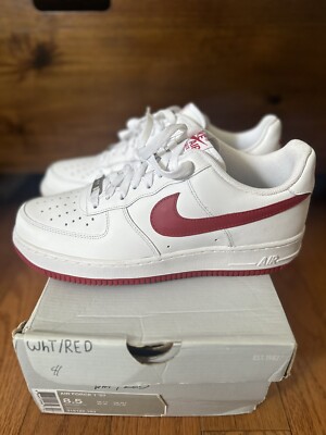Nike Air Force 1 ホワイト/レッド Nike Air Force 1 07' White/Varsity Red Brand New size 8.5 | eBay
