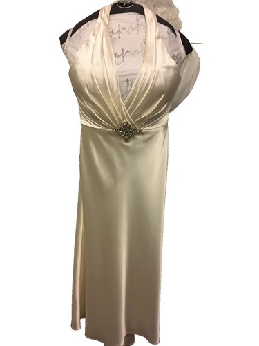 Liv Foster Women Gold Metallic Asymmetrical Knit Dress Size 6