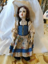 Antique 9" ITALY 1935 LENCI TYPE Doll by FIORE/FIORI Mascotte Ethnic Lady label