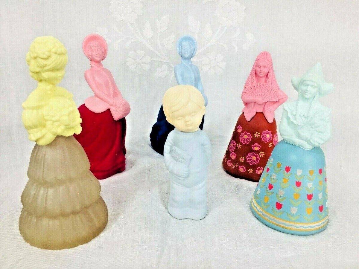 Vintage Avon Cologne Perfume Bottle Girl Figurines EMPTY Lot of AV-A