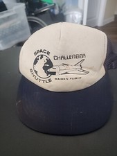 Vintage NASA Challenger trucker hat cap space shuttle Maiden Flight