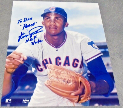 FERGIE JENKINS AUTOGRAPHED CHICAGO CUBS PITCHER PHOTO WITH COA