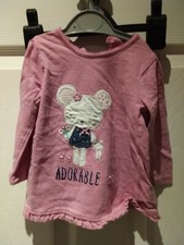 George Top round neck long sleeve Girls Aged 9-12mths
