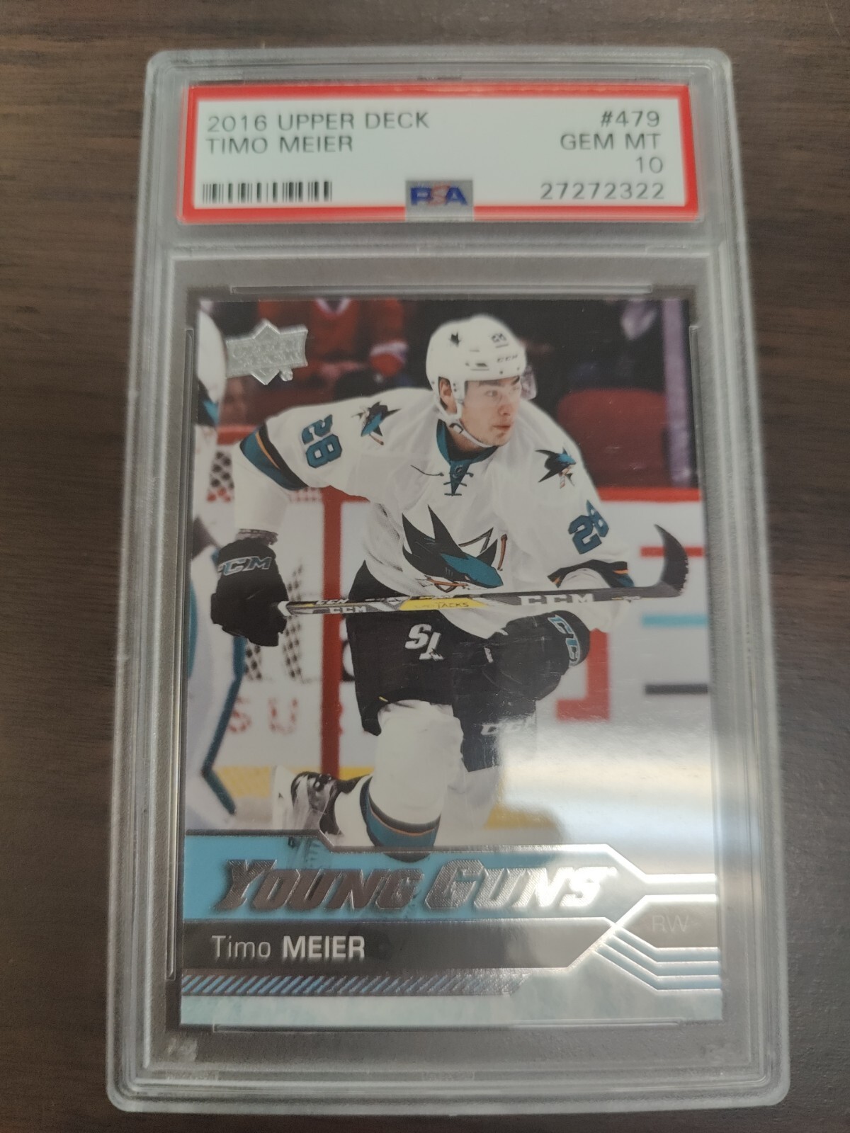 2016 UD Young Guns Timo Meier PSA GEM MT 10 #479