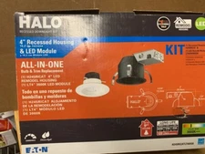 Halo 4-in LED Remodel White Airtight Ic Baffle Recessed Light Kit