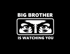 Big Brother Is Watching You White Vinyl Decal For Car Windows Weatherproof Usa