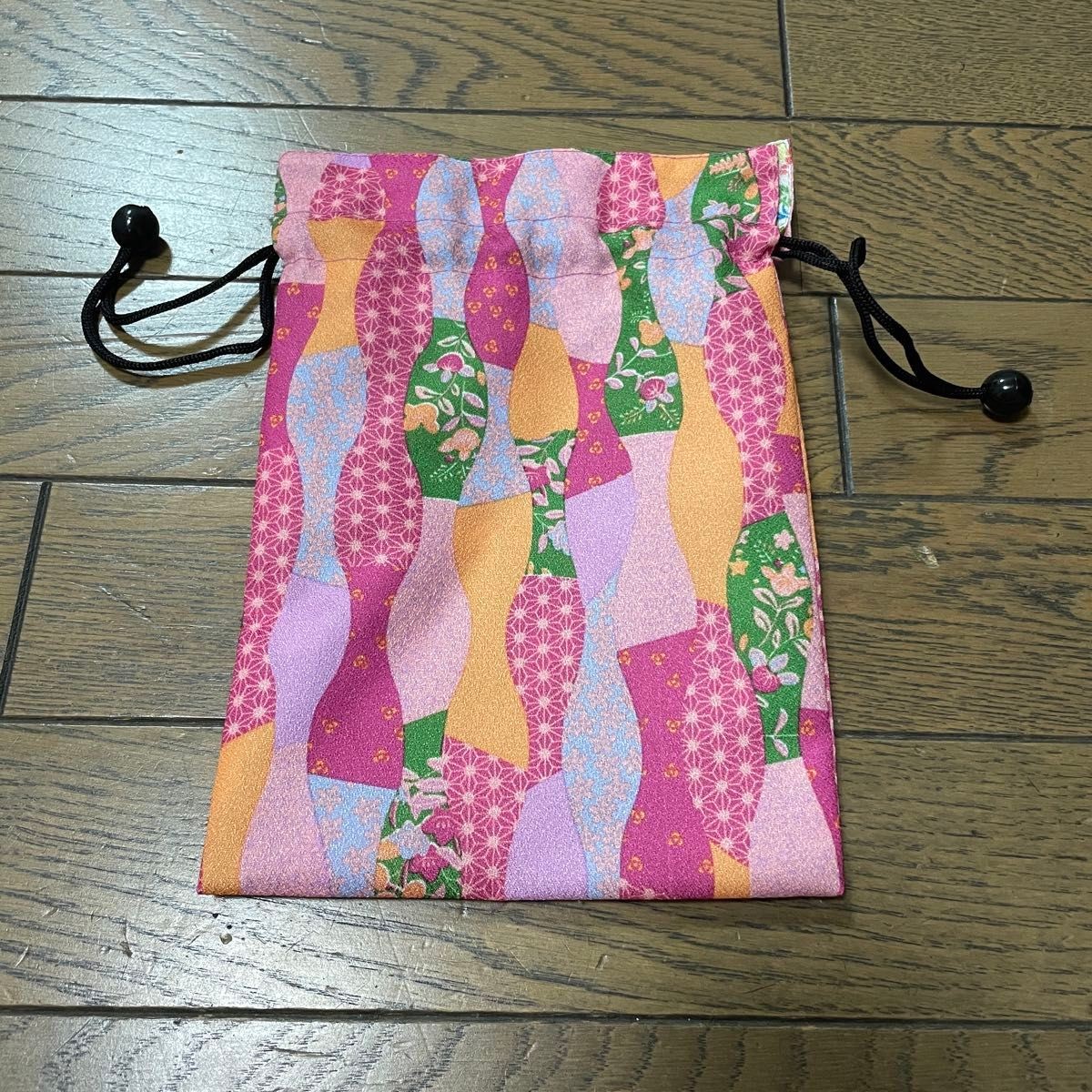 Drawstring pouch, Japanese pattern - image 1
