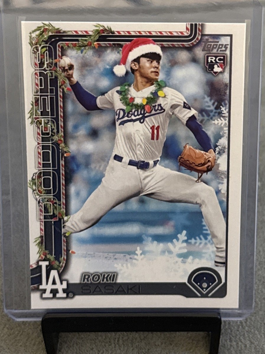 SNUPER サンホセルカ券 2025 Topps Holiday Roki Sasaki Rookie RC Santa Hat and Lights