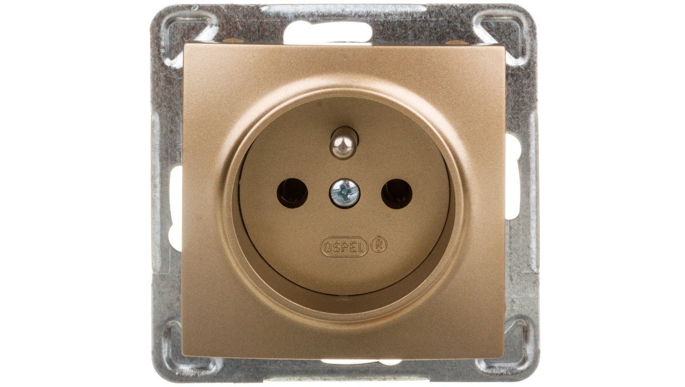 Ospel Gold Steckdose, Lizdas Impresja Single Su Ground Auksinė Metallic (Gp-1Yz/M/28) - Bild 3