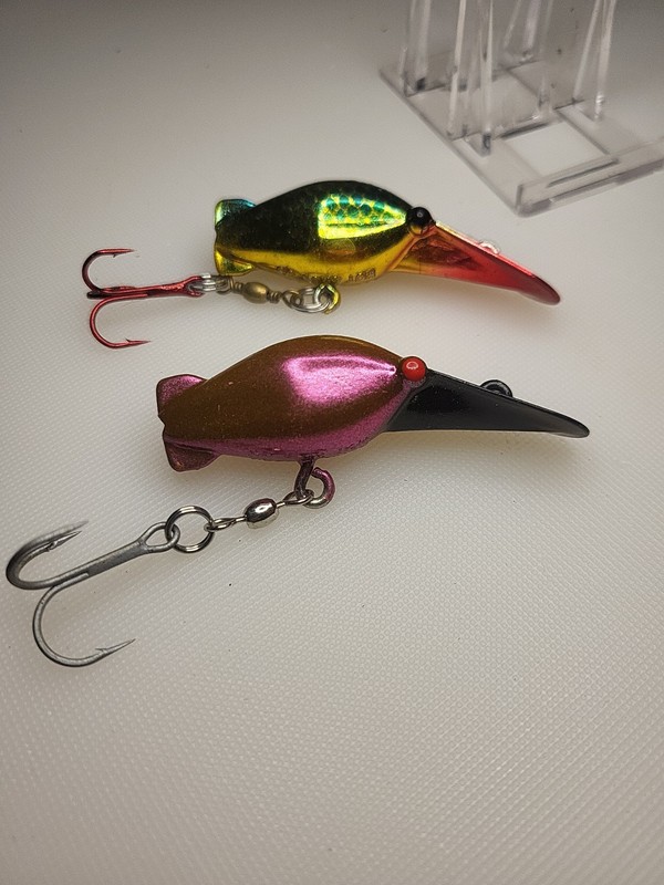Vintage Luhr Jensen Hot Shot Lot Of 2 No Rattle Pre Rapala