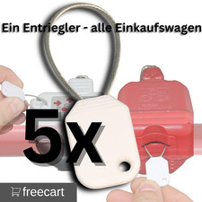 5 Stück freecart Einkaufswagenentriegler für alle Einkaufswagen