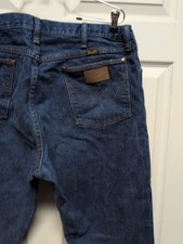Wrangler Jeans Mens 38x32 Blue Denim Cowboy C...