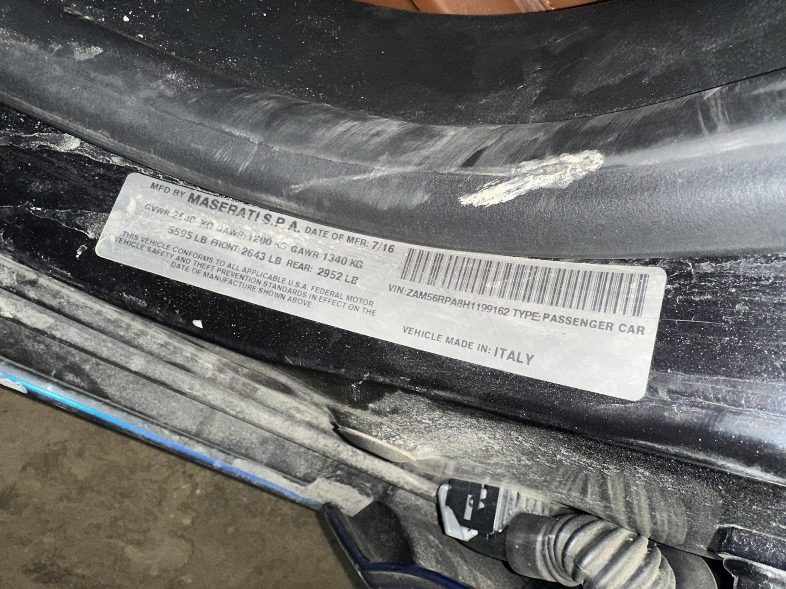 Used Carrier Assembly fits: 2017 Maserati QUATTROPORTE Grade A