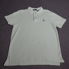 Mens Simply Southern Polo Shirt Large Light Mint Green Short Sleeve